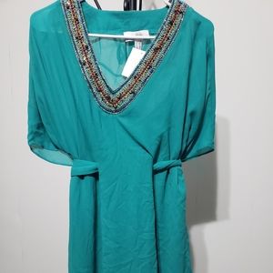 Flowy teal dress